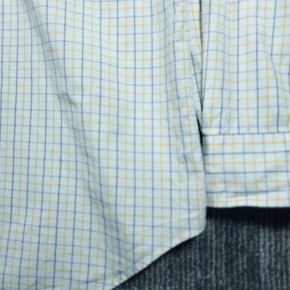 Polo Ralph Lauren Shirt Mens 17.5 36/37 White Blue Check Regent Button Up Pony - Picture 7 of 11